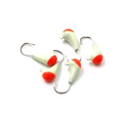 Мормышка "ЯМАН" уралка с ушком., цв.19, с красн. пяткой, d 5, вес 1,0 г (уп.5 шт.)