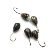 Мормышка "ЯМАН" капля с отв.,BN, с фосф. пяткой, d 5, вес 0,9 г (уп. 5 шт.)