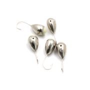 Мормышка "ЯМАН" капля с отв.,цв.NL с фосф. пяткой, d 3, вес 0,2 г (уп. 5 шт.)