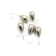 Мормышка "ЯМАН" капля с отв.,цв.NL с фосф. пяткой, d 4, вес 0,45 г (уп. 5 шт.)