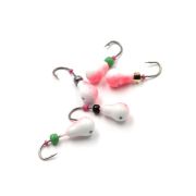 Мормышка литая ЯМАН "Груша", вес 0,5 гр., кр. Kumho №26, цв. фц. красный с/накопит. (уп. 5 шт.)