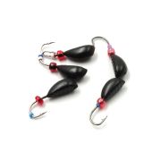 Мормышка литая ЯМАН "Жучок", вес 0,5 гр., кр. Kumho №27, цв. черный (уп. 5 шт.)