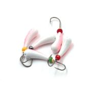 Мормышка литая ЯМАН "Зубок Мал.", вес 0,6 гр., кр. Kumho №30, цв. фц. красный с/накопит. (уп. 5 шт.)