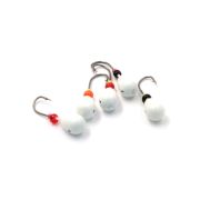 Мормышка литая ЯМАН "Капля", вес 0,6 гр., кр. Kumho №28, цв. бел. с/накопит. (уп. 5 шт.)