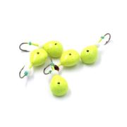 Мормышка литая ЯМАН "Клопик", вес 0,8 гр., кр. Kumho №32, цв. фц. желтый (уп. 5 шт.)