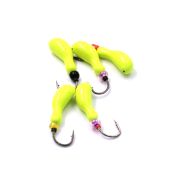 Мормышка литая ЯМАН "Мотылек", вес 0,7 гр., кр. Kumho №58, цв. фц. желтый (уп. 5 шт.)