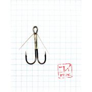 Крючок KOI "WEEDLESS DOUBLE HOOK", размер 8 (INT), цвет BN, двойник незацепляйка (5 шт.)/20/