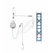 Оснастка фидерная Яман «Донка №2», груз ложка скольз. 100 г, отвод 12 см, плетеный шнур 0,25 мм, крю