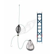 Оснастка фидерная Яман «Убийца карася», кормушка витая пружина 55 мм, груз ложка 80 г, плетеный шнур