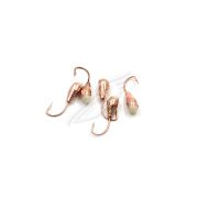 Мормышка "ЯМАН" капля с отв.,цв.COPPER PLATED, с фосф. пяткой, d 4, вес 0,45 г (уп. 5 шт.)