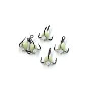 Крючок-тройник ЯМАН с камнем, размер 12 (INT), цвет С/Н (5 шт.)