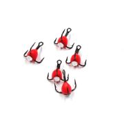 Крючок-тройник ЯМАН с камнем, размер 14 (INT), цвет ФК (5 шт.)