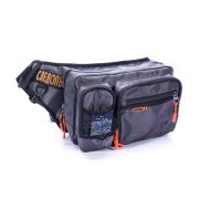 Сумка рыболовная "СЛЕДОПЫТ" Fishing Hip Bag, 28х21х17 см, цв. серый/6/