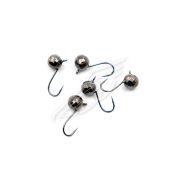 Мормышка полимерная ЯМАН "Капля" крас. шап. с отверстием, кр. №12, цв. фосфор-красн. (уп. 5 шт.)