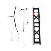 Оснастка фидерная Яман «Лещ №3», отвод 12 см, плетеный шнур 0,25 мм, крючок №6 Chinu Ring, на мотови