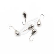 Мормышка вольф"ЯМАН"Капля с отв, р.5,5, вес 2,20 цв.никель(уп.5 шт.)