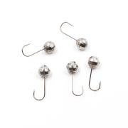 Мормышка вольф"ЯМАН"Шар граненый с отв, р.3, вес 0,20 цв.никель(уп.5 шт.)