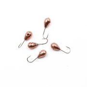 Мормышка вольф"ЯМАН"Капля с отв, р.3,5, вес 0,60 цв.медь(уп.5 шт.)