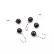 Мормышка вольф"ЯМАН"Шар граненый с отв, р.6, вес 1,90 цв.черн.никель(уп.5 шт.)