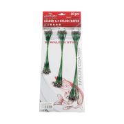 Набор поводков стальных NAMAZU Leader 1х7 Nylon Coated Green, L-15/20/25 см, test- 7 кг (по 20 шт.)/