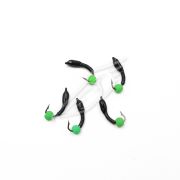 Мормышка вольф. безнасадочная "ЯМАН" Лесотка №3, d-3 мм, L-8 мм, вес 0,60 г, фц. зеленый шар, цв. кр