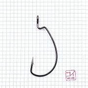 Крючок KOI "MAGNA SUPER LOCK WORM", размер 12/0 (INT), цвет BN, офсетный (2 шт.)