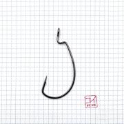 Крючок KOI "MAGNA SUPER LOCK WORM", размер 9/0 (INT), цвет BN, офсетный (2 шт.)