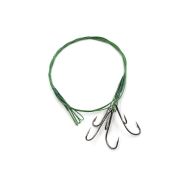 Поводок стальной NAMAZU Leader 1х7 Nylon Coated Green, d-0,33 мм, L-30 см, с живцовым крючком 4715 D